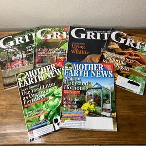 Homesteading Magazine Lot Of 6 Mother Earth, Grit, Off Grid Farm Garden 2022